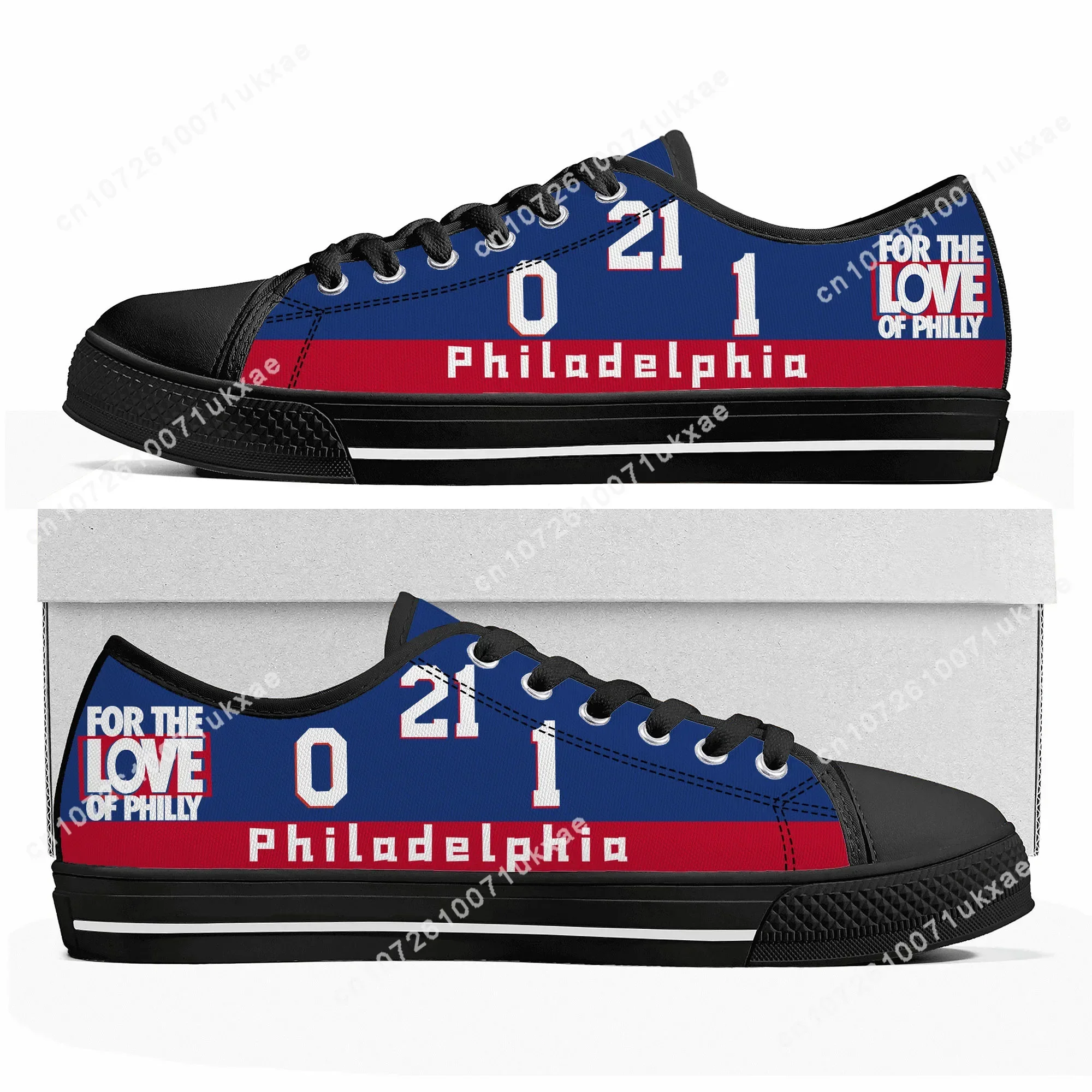 Philadelphia Number 21 1 0 For the Love of Philly Low Top Sneakers Mens Womens Teenager Canvas Sneaker Casual Customize Shoes