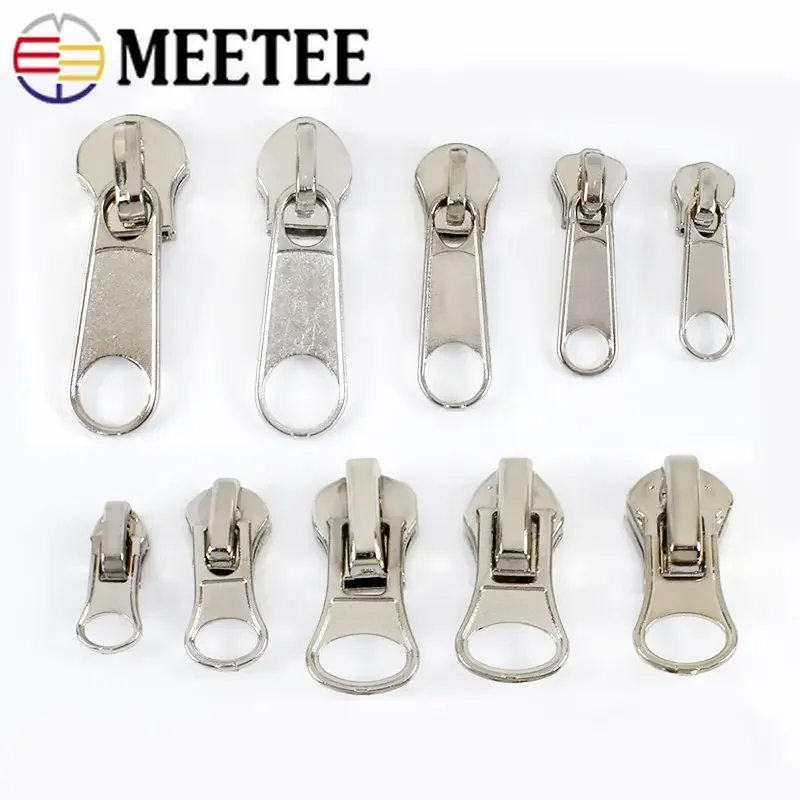 10/30Pcs 3# 5# 8# Zipper Puller Sliders For Nylon Metal Resin Zippers Tapes Bag Luggage Sewing Zip Head Repair Kit DIY Accessory