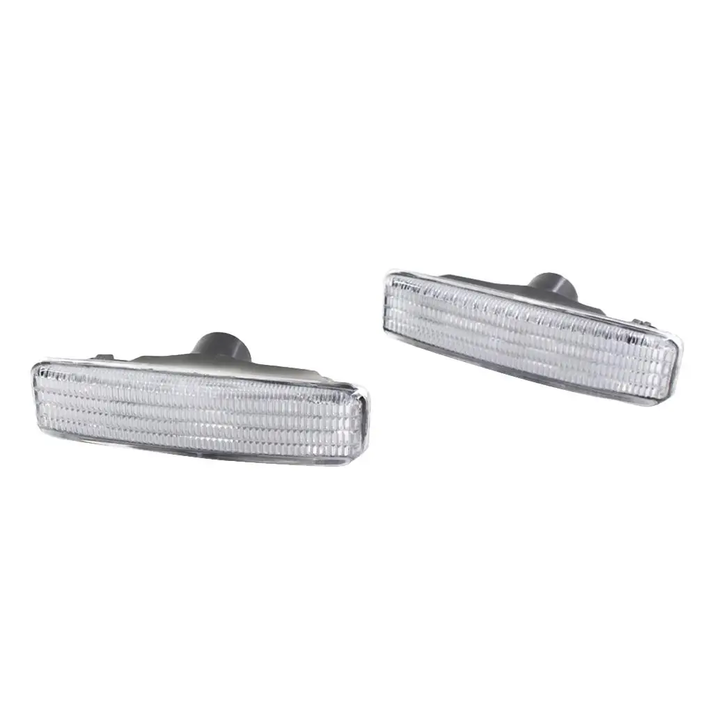 White LED Side Marker Repeater Lights Plastic Side Indicators Repeaters Car Lamps for E39 5 Series