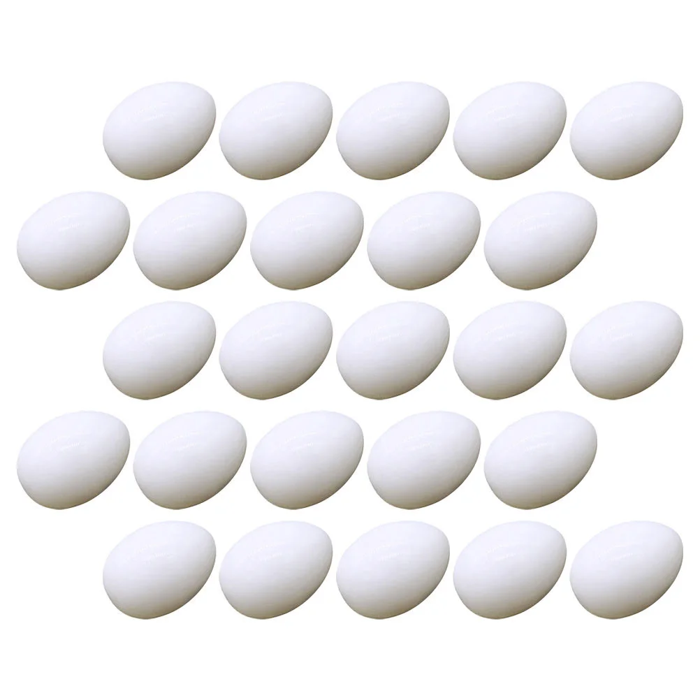 

50Pcs Lifelike Plastic Eggs Simulated Pigeon Eggs with Water Filled for Hatching Nesting Use Decorative Egg Props for Craft
