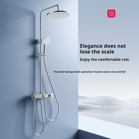 Diiib Large Panel Rain Shower Stainless Steel Combination Bathroom Head/Handheld Faucet Combination Set Universal Household