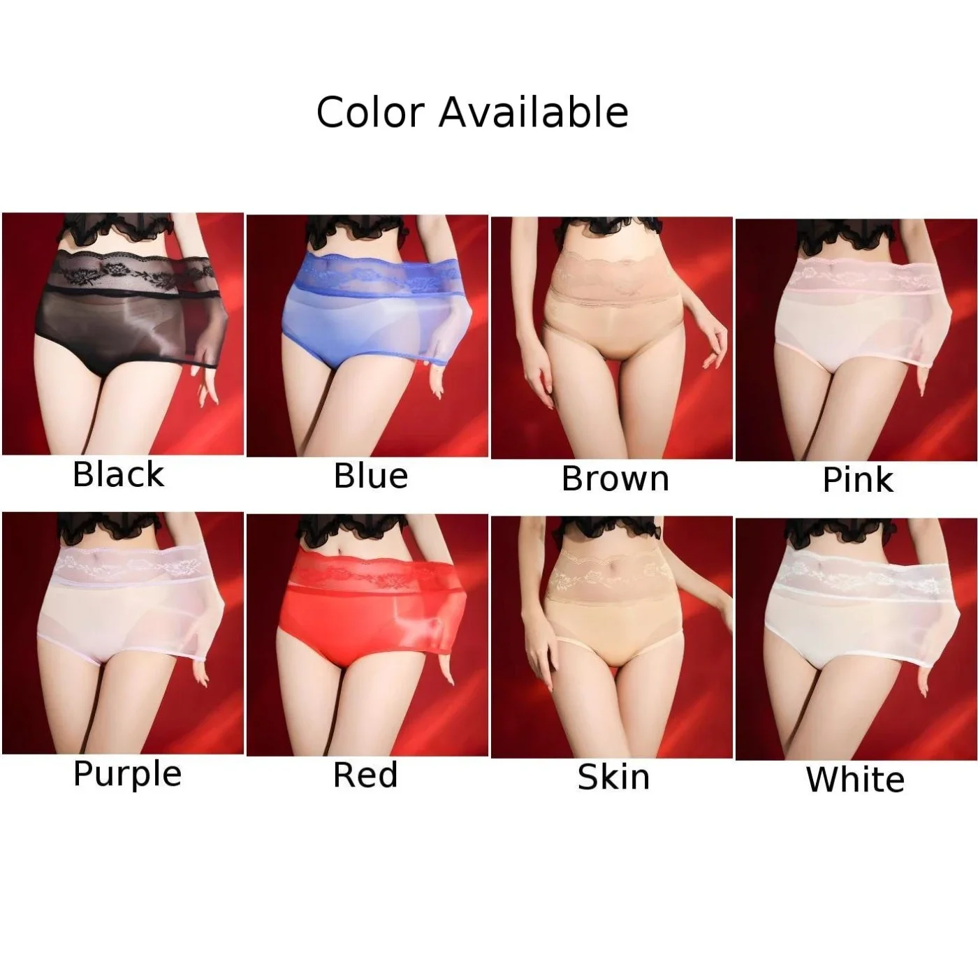 Sexy Spitze für Herren und Damen, hohe Taille, nahtlos, glänzend, durchsichtig, elastische Unterwäsche, seidige Slips, Wäsche, sexy, heiße, atmungsaktive Slips