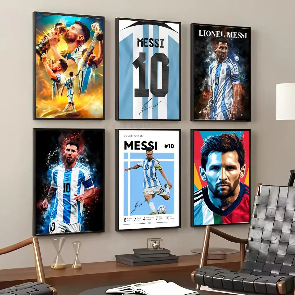M-messi Painting Calligraphy Cotton Canvas Wall Art Poster Quality Decor Painting for Living Room Home Decor