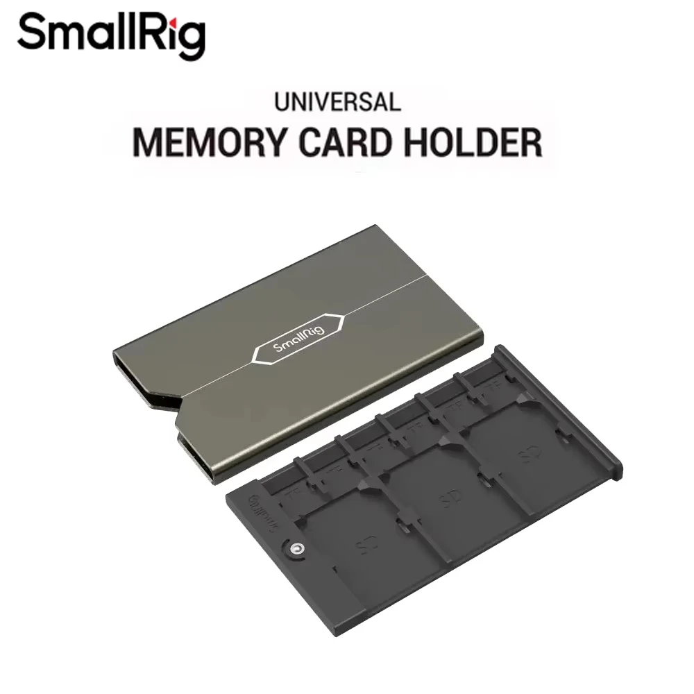 SmallRig 2832 Aluminum SD Memory Card Case, Shockproof Anti-Scratch Holder for SD Micro SD SIM Card, Portable Camera Accessory