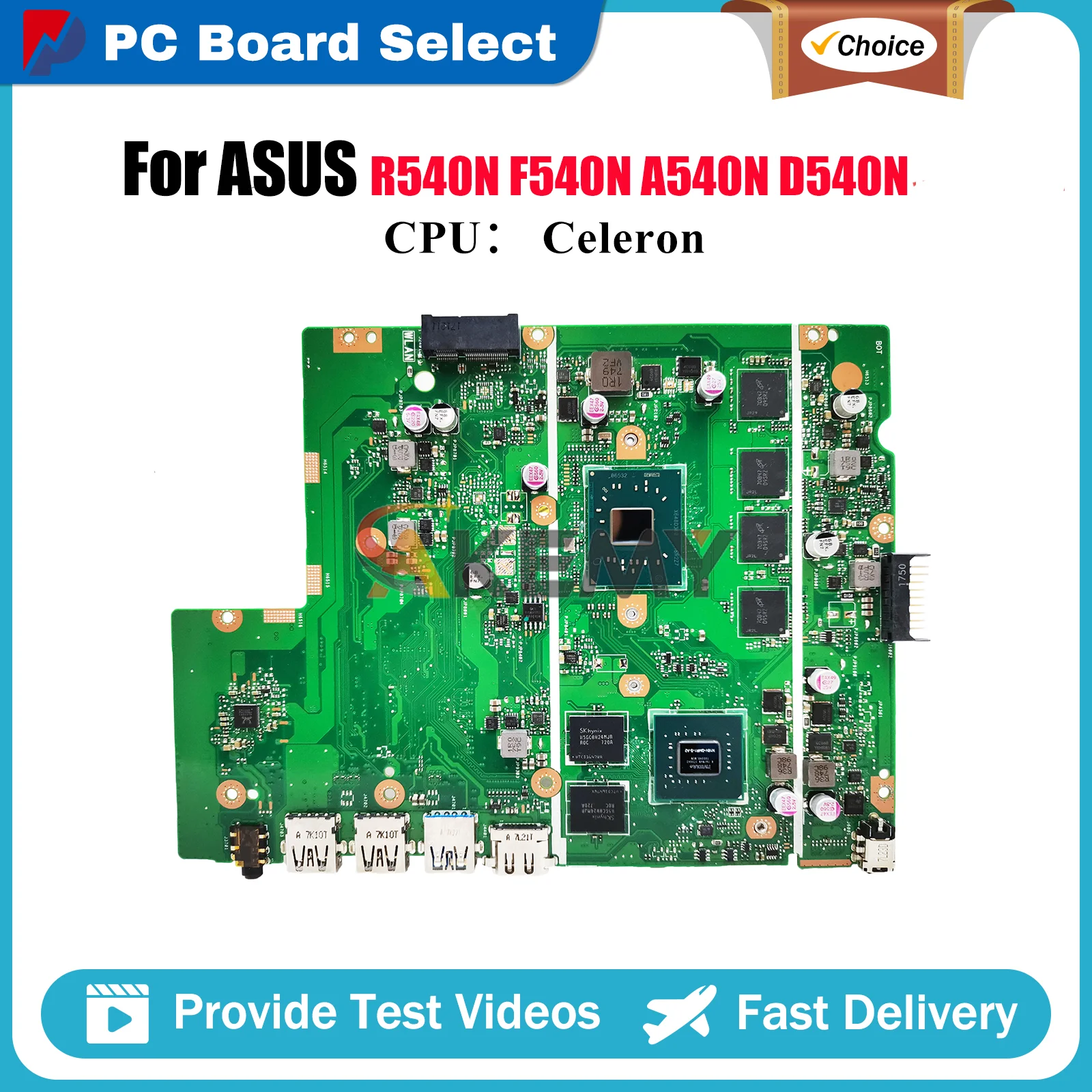 

X540NV Материнская плата для ноутбука ASUS VivoBook D540N R540N X540N X540NV A540N F540N Материнская плата с процессором Celeron 100% tests OK stk