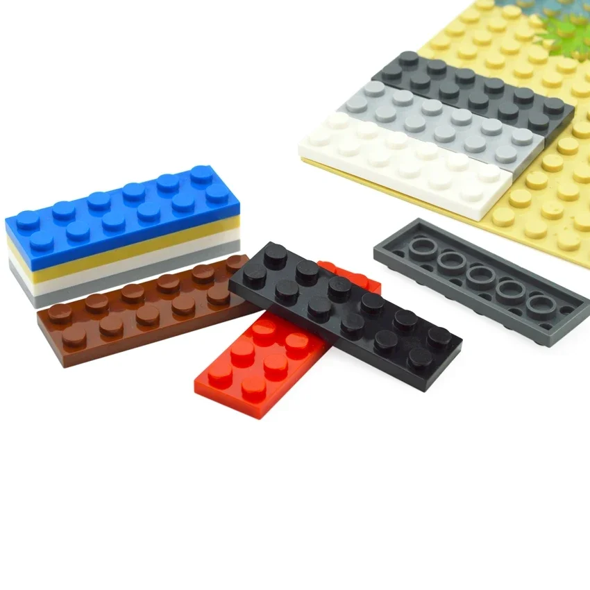 DIY Building Blocks Size 2*6 Dots Thin Figures Bricks 2x6 Dots 58PCS Compatible With 3795 Educational Creative Toys for Children