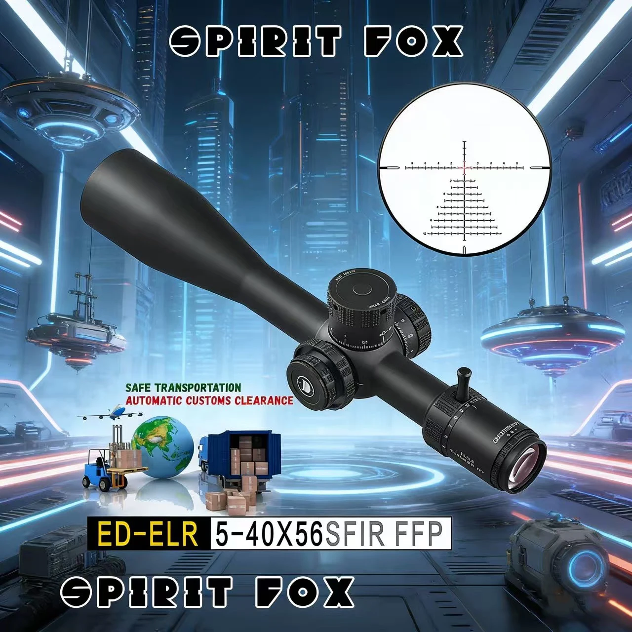 

Discoverer GEN2 ED-ELR 5-40X56SFIR FFP front-mounted 35mm tube diameter MOA scale HD shockproof 20mm high and wide clamp tactic