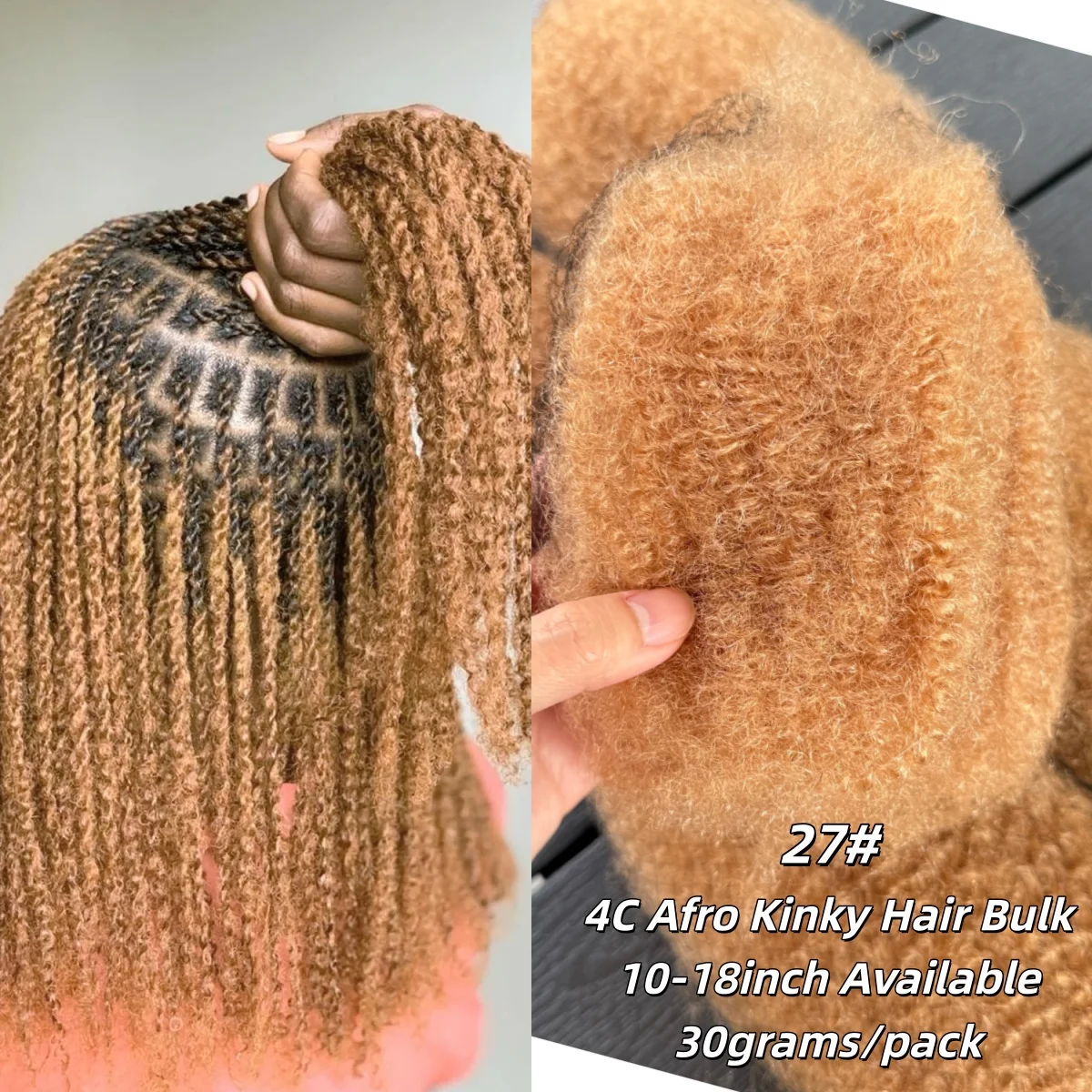 

30 г/упаковка, 10-18 дюймов, 4C афро-кудрявые волосы, 100% натуральные человеческие волосы для наращивания, для плетения крючком, для микроплетения, сестерлоков, кос