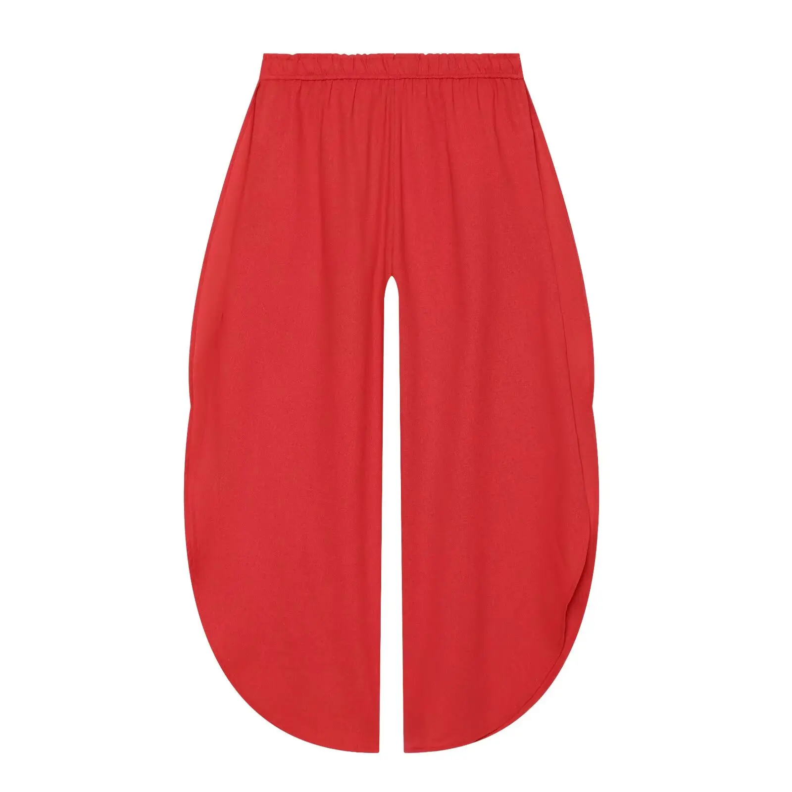 TFMLN 2026 Damen-Split-Lange Hose Sommer Neu Elastischer Bund Schnürung Dekorative Loose-Fit-Hose Lässige Mode Vielseitig – Detail 7