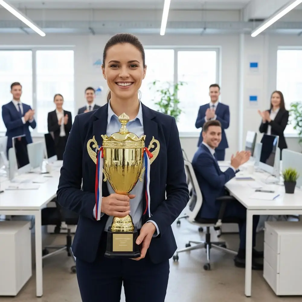 Multi-size Gold Trophy Customizable Large Size Winner Award Trophy Metal Material Gold Color Metal Trophy Award Cup
