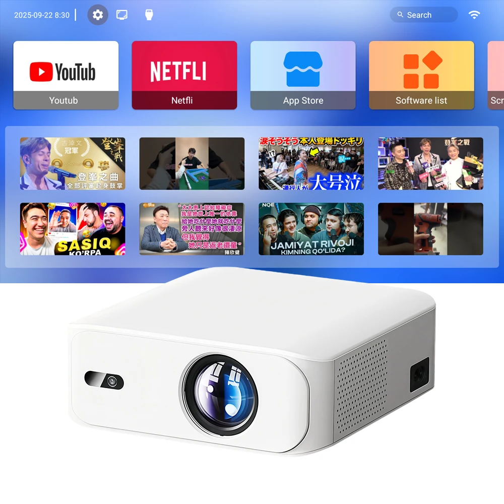 

Upgraded L9W Ultra 1080P Full HD Projector 15000 Lumens High Brightness Portable Android WiFi Video Projector Home Theater Game