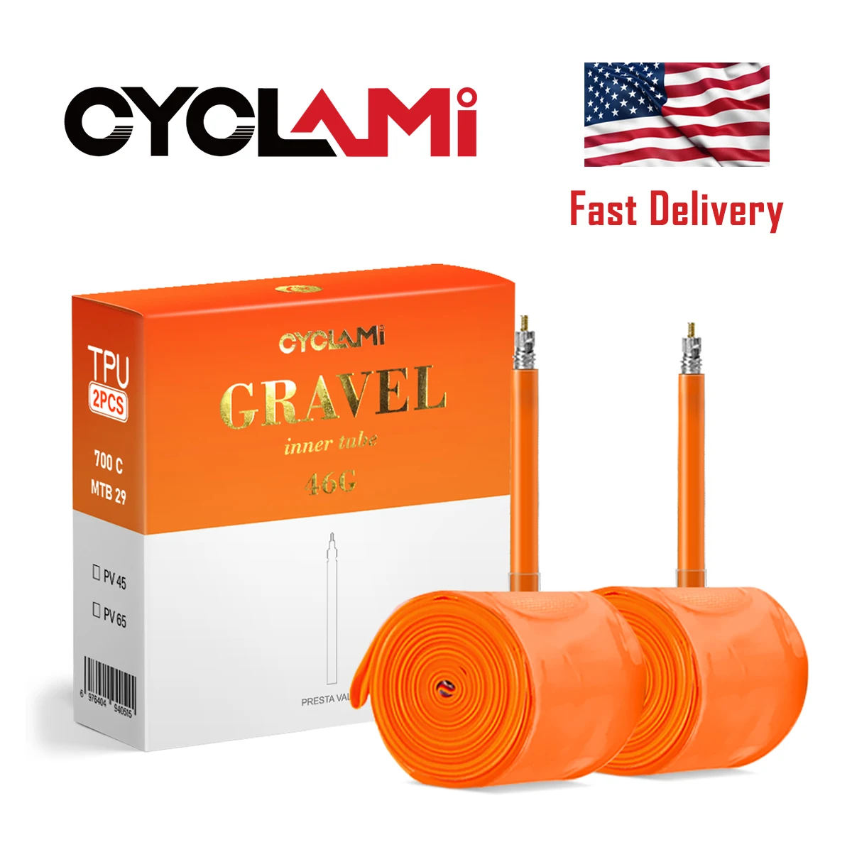 CYCLAMI Ultralight Gravel Road MTB 29 Bike TPU Inner Tube Tire FV 45 65 mm French Valve 700C 32C 35C 37C 40C 47C Super Light