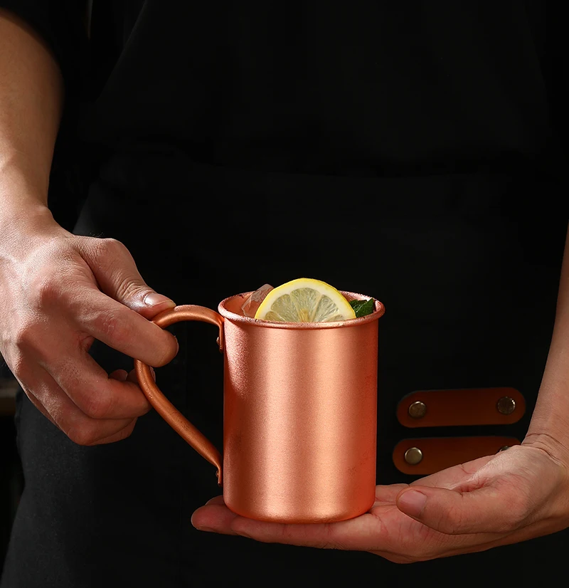 400ml 16.0oz 100% Copper Moscow Mule Mug Durable Coppery Beer Mugs Coffee Mug Milk Cup Pure Copper Cup Drinkware