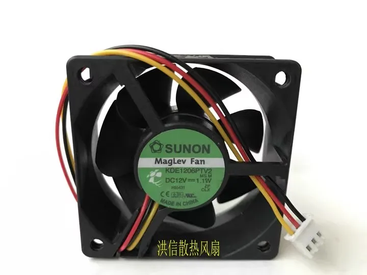 

Free shipping original 6025 KDE1206PTV2 12V 1.1W 60 * 25MM silent cooling fan
