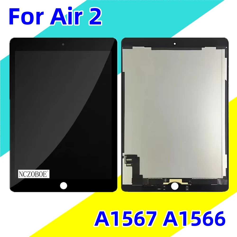 Дисплей LCD 9.7 дюймов для iPad Air 2 A1567 A1566, сенсорный экран, дигитайзер, полная сборка, запасные части