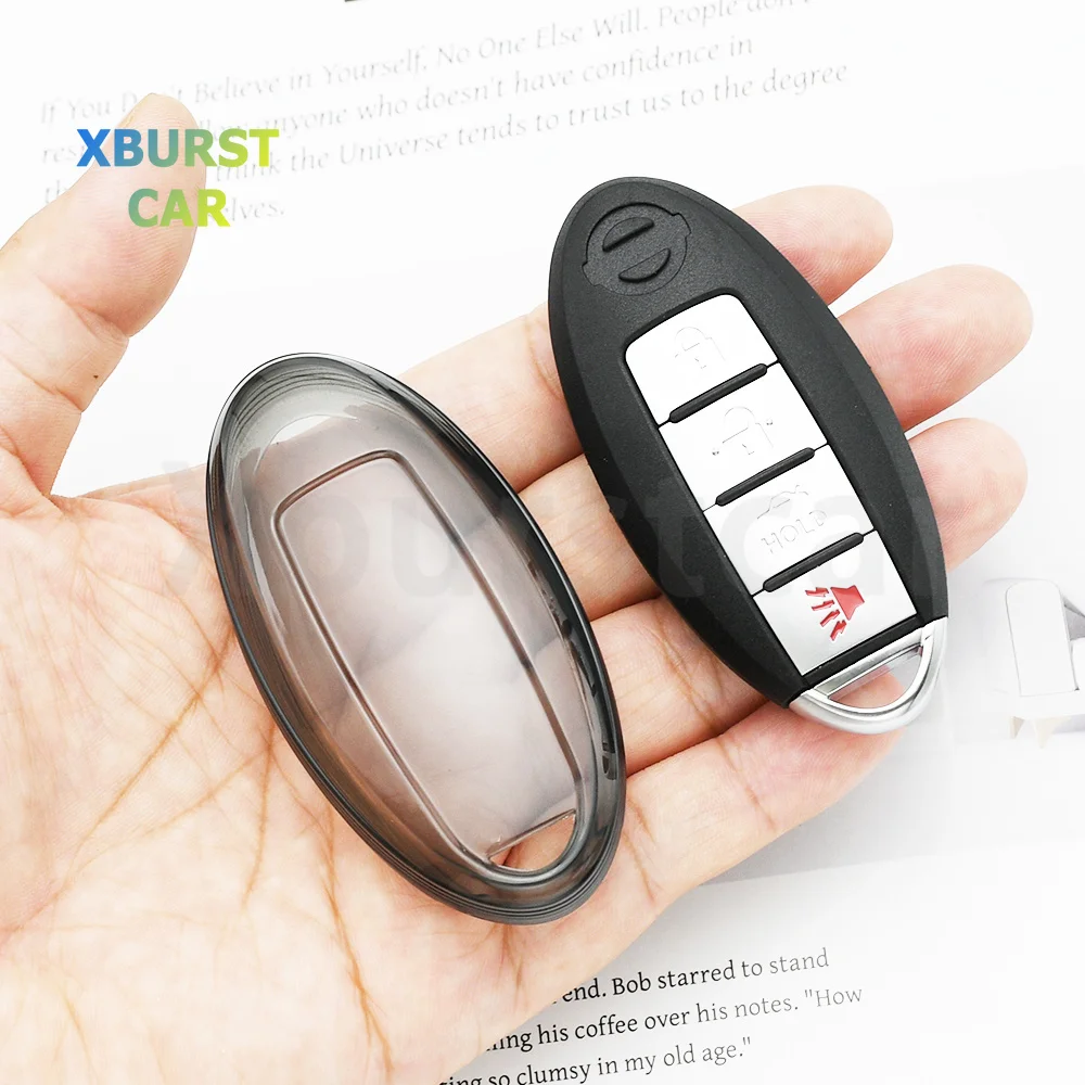 Shell Fob For Nissan X-Trail T32 T31 Kicks Tiida Pathfinder Note Qashqai Juke J10 J11 For Infiniti TPU Car Remote Key Case Cover