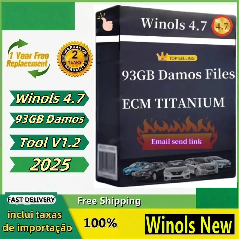 

Winols 4.7 entièrement activé + 108 Go Damos Windows 7 10 11 Pas besoin de Vmware multilingue + ECM TITANIUM 1.61 + outil de SER
