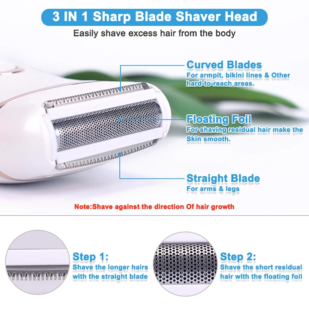 Drop Shipping Painless Hair Removal For Women Portable Electric Epilator Mini White Waterproof Lady Shaverbikini