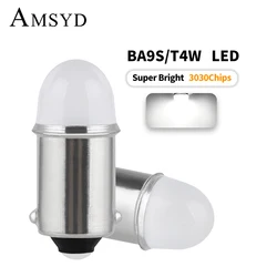 10PCS Super Bright 6V 24V Car Led Light BA9S Ceramic COB LED Marker Light Bulbs BA9S T4W Auto License Plate Light Reading Lamp