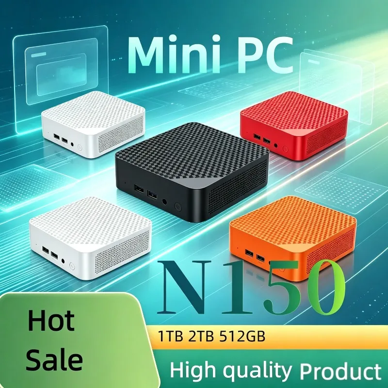 Rapid Portable Gamer Mini PC Intel Core N150, 16GB RAM, 1TB/2TB SSD, FHD, BT, WiFi6, 4K HDMI for Gaming & Office