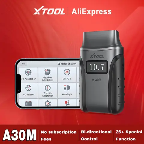 XTOOL A30M OBD2 스캐너 블루투스 자동차 진단 도구 FCA 26 리셋 기능 탑재 OBD2 코드 리더 평생 무료 업데이트