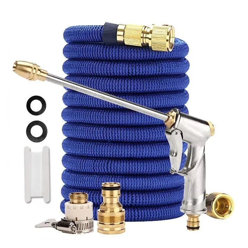 Top Sale Portable Latex Retractable Magic Metal Water Garden Hose Reel 100ft 50ft 25ft