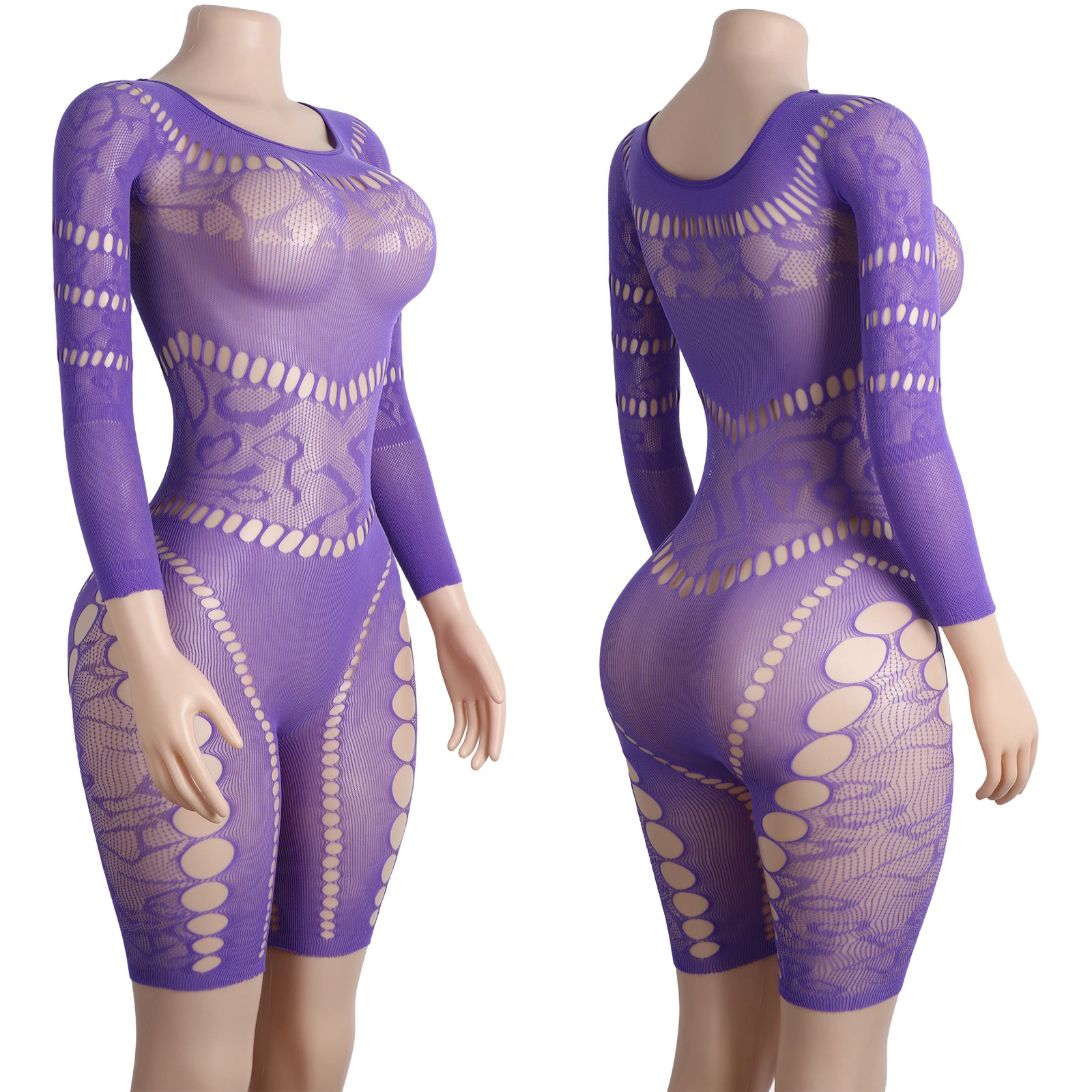 

Lingerie Hall Catsuit Sleeves Mesh Fashion Retail Bottled Detail Exotic Exotic Dance Performance Wear Night Venue Adult Style