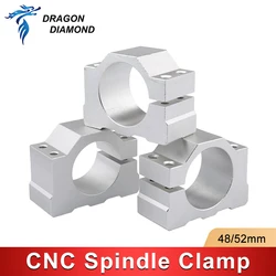 Aluminium CNC Spindle Clamp Holder Inner Diameter 48mm 52mm Z Axis Router Mount Bracket 800W 1.5KW 2.2KW Spindle Fixture