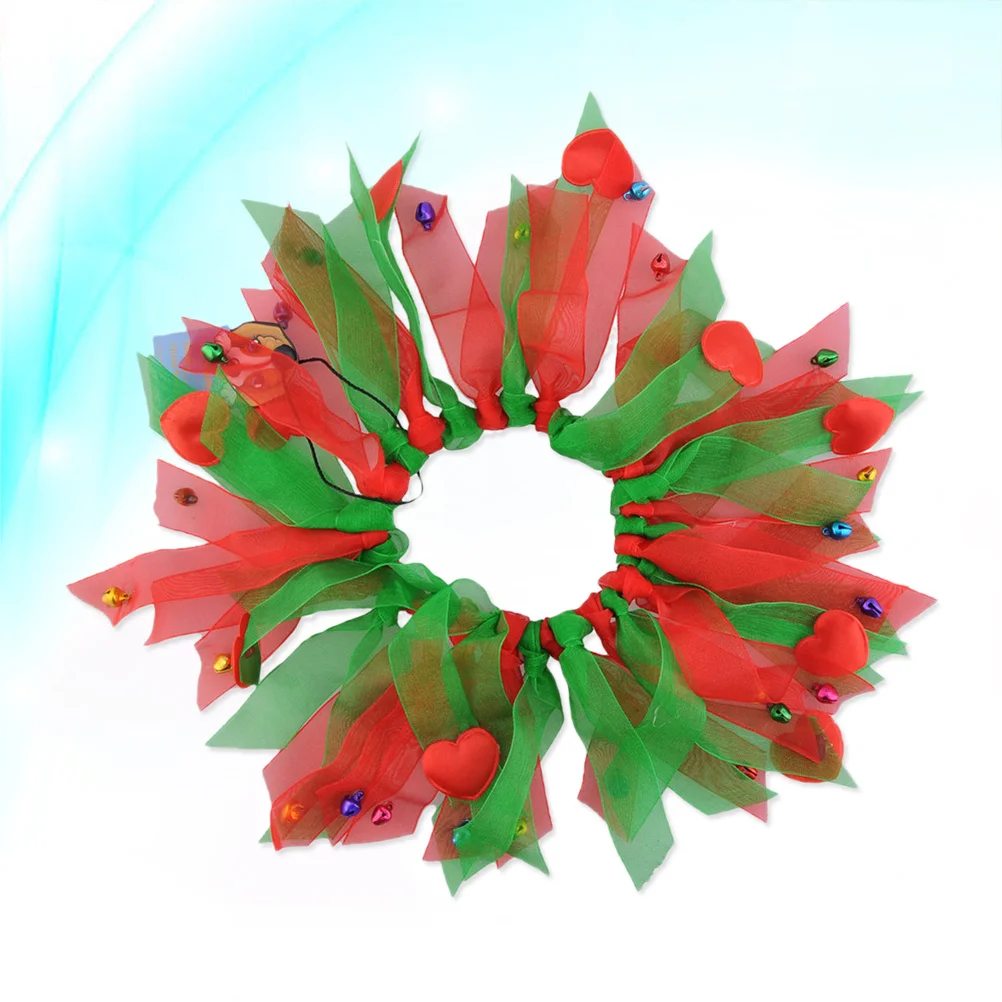 

Christmas Red Green Dog Cat Neck Collar Soft Comfortable Pet Dress Up Christmas Costume Festival Wear Pet Neck Circle