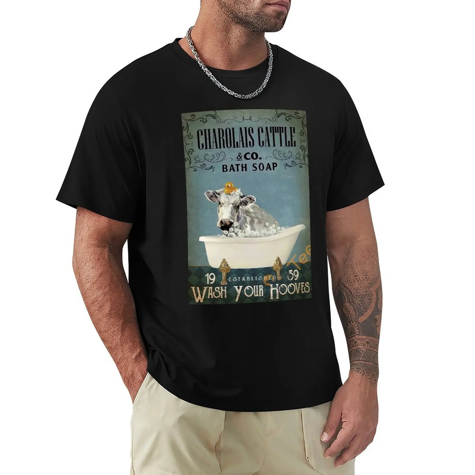 Camiseta Charolais Cattle & Co. Bath Soap: Was Your Hooves - Charolais Cattle Bathroom - Charolais Cattle & Co. Bath Soap