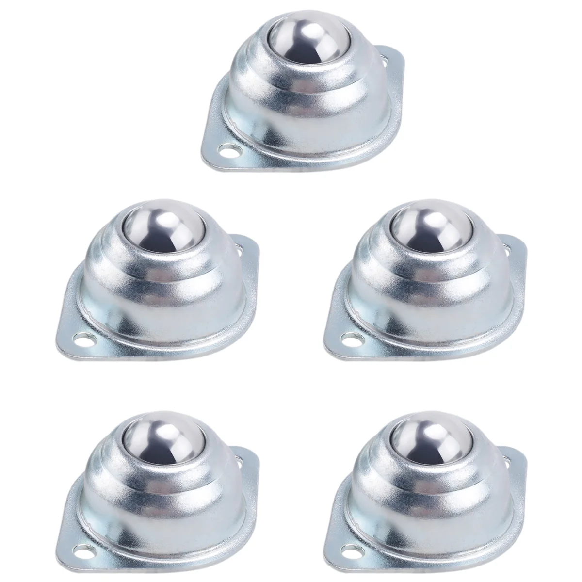 Roulettes à billes pivotantes en acier au carbone ABZV-5Pcs, Robot de voiture, roue ronde à œil universel pour machines, chariots, quincaillerie de meubles