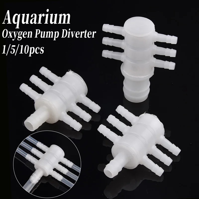 1/5/10 Pcs Aquarium Oxygen Pump Diverter Multi Port Connector Fish Tank Water Pump Hose Garden Irrigation Divide Water Connector