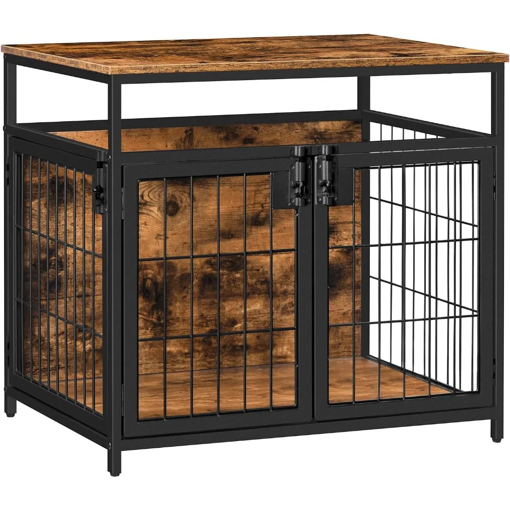 

Dog Crate Pet Supplies Decorative Mesh Pet Crate End Table for Medium/Small Dog Kennels With 3 Doors Indoor Free Shipping Home