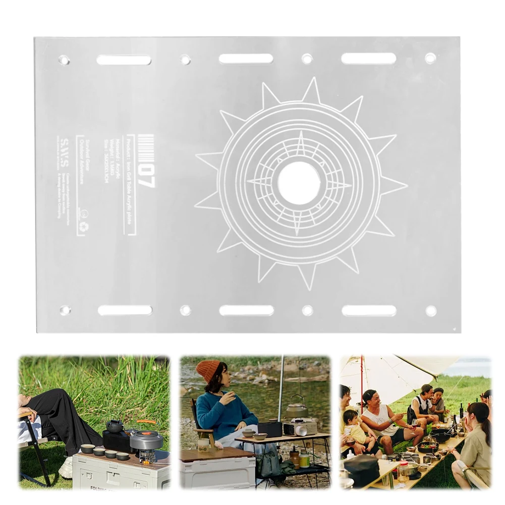 

Acrylic Transparent Table Board Multifunctional Camping Table Unit Board Clear IGT Table Board for Outdoor Camping