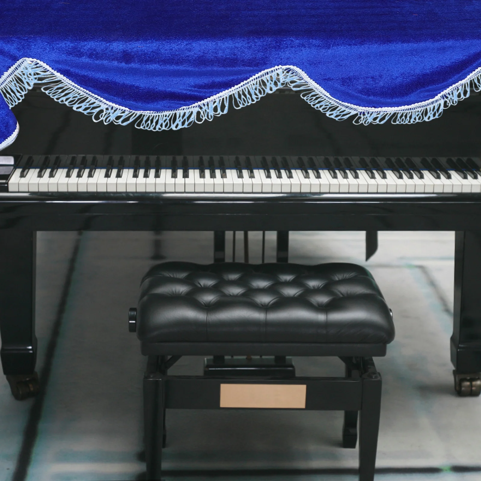 

Electric Piano Drape Snug Embroidered Dust Case Paino Keyboard Golden Modern