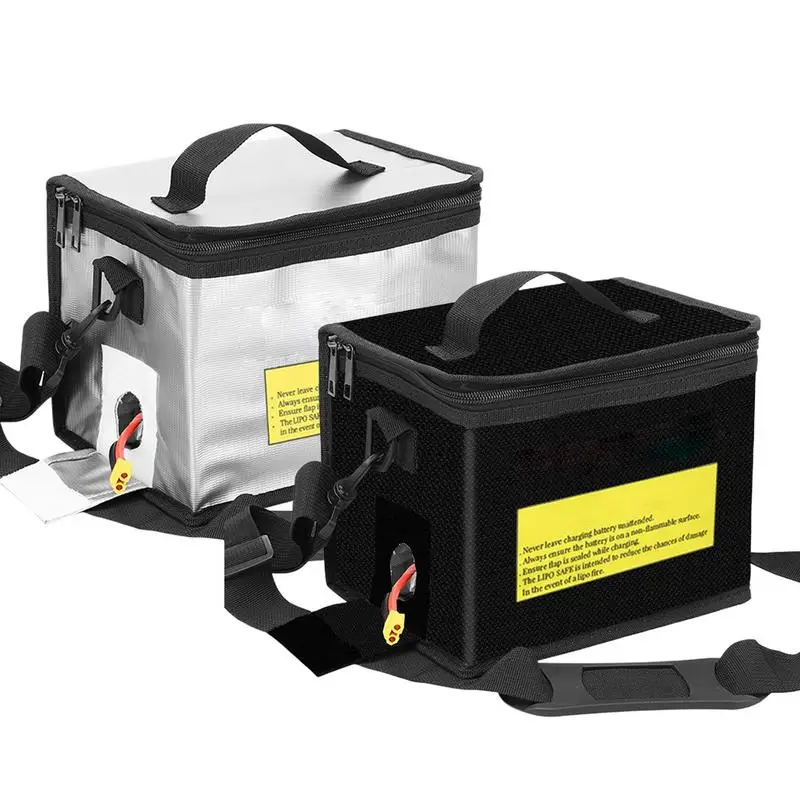 

Li-po Battery Safety Bag Portable Explosionproof Fireproof Storage Bag With Safe Guard 215*145*165mm Size For RC Drone Batteries