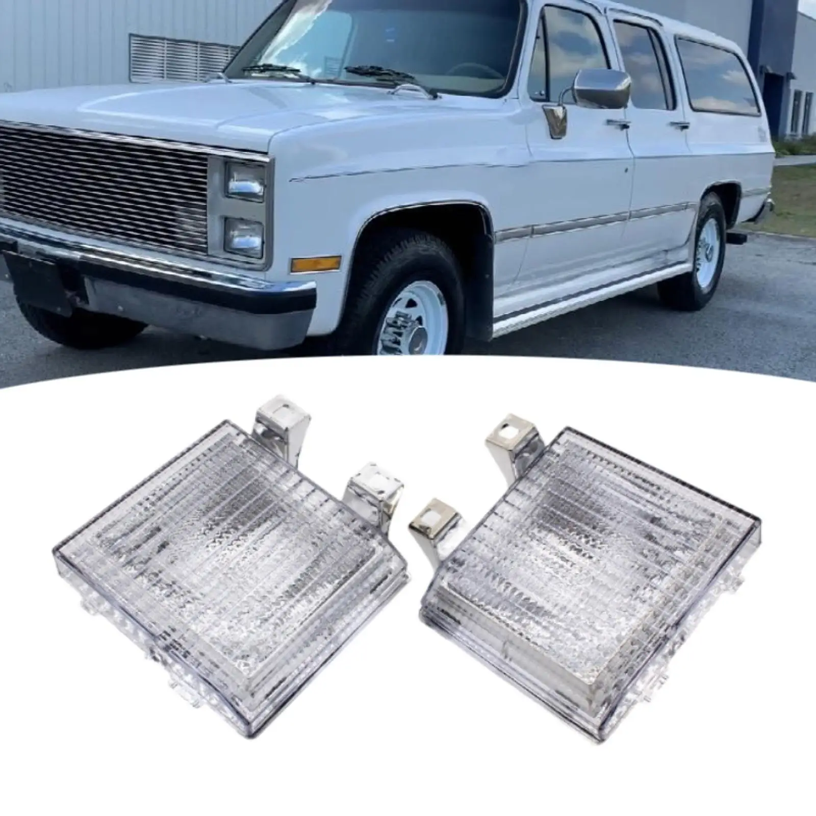 Luces de Posición Laterales de Repuesto para Automóviles, de Vidrio, para Chevrolet C10 C20 C30 1983-86