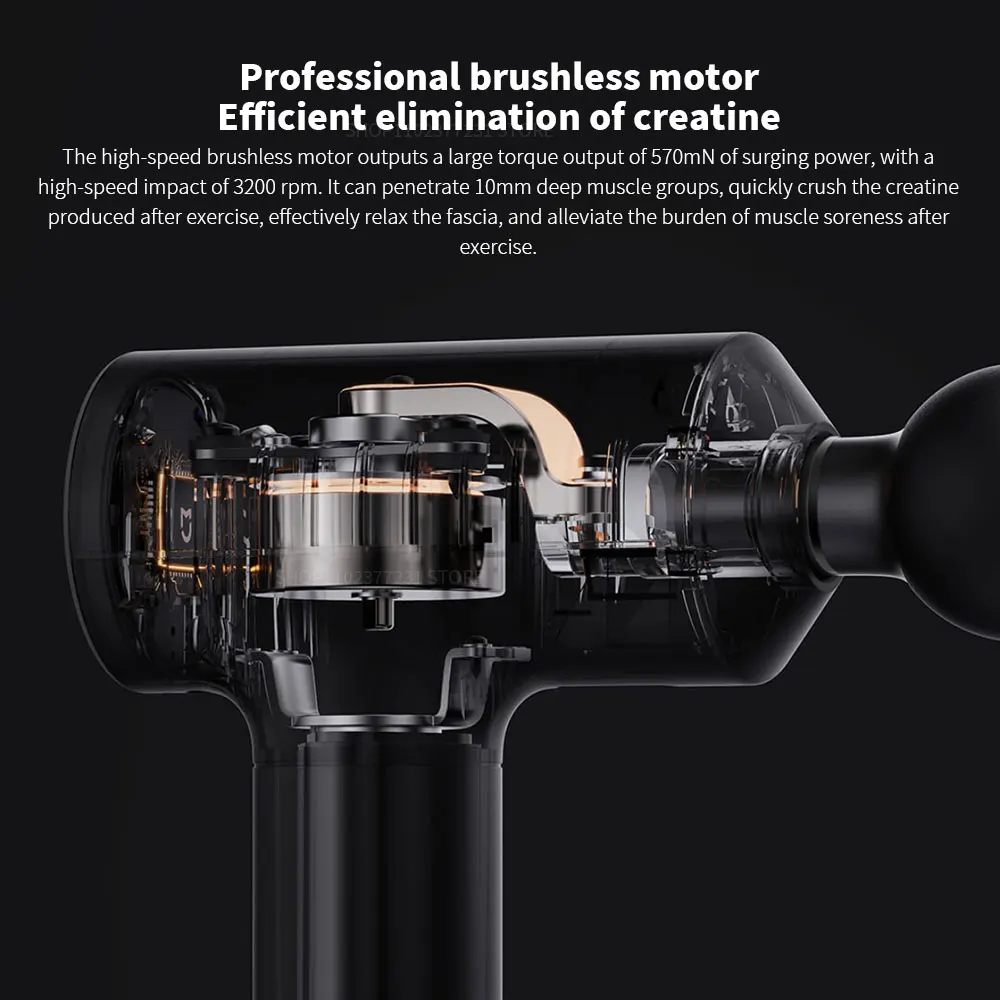 NEW MIJIA Massage Gun Electric Neck Massager Smart Hit Fascia Gun For Body Massage Relaxation Fitness Muscle Pain Relief -CN