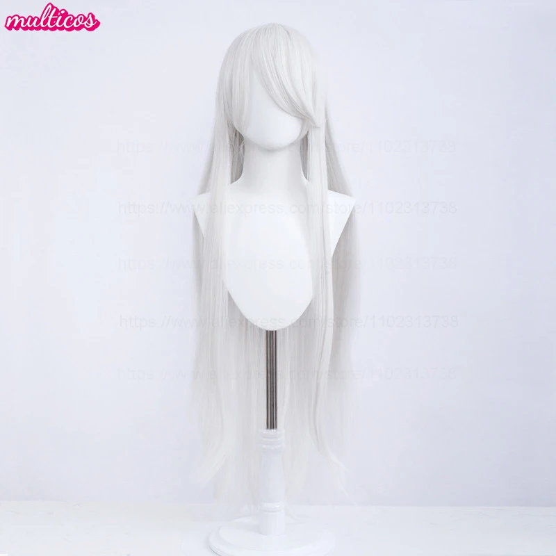 Hochwertige Anime 100 cm lange gerade Cosplay-Perücke Schwarz Weiß Rot Rosa Braun Gold Blau Blond Lila Hitzebeständige Haarperücken