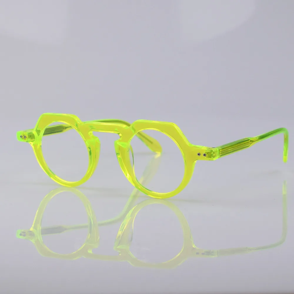 Grass Green New Designer Eyewear acetato montatura per occhiali uomo donna miopia occhiali da vista fatti a mano Vintage