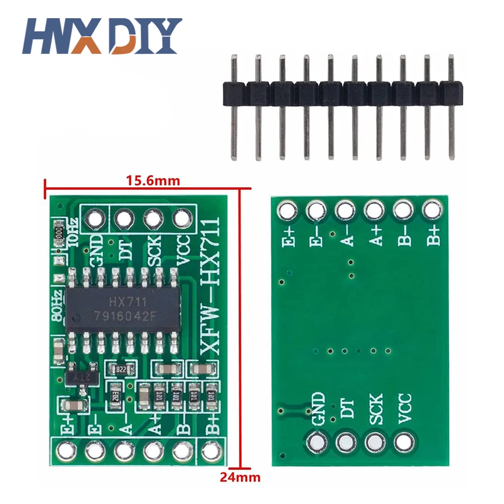 5pcs XFW-HX711 Weighing Sensor Dual-Channel 24 Bit Precision A/D Module Pressure Sensor HX711 Weighing Sensors Electronic Scale