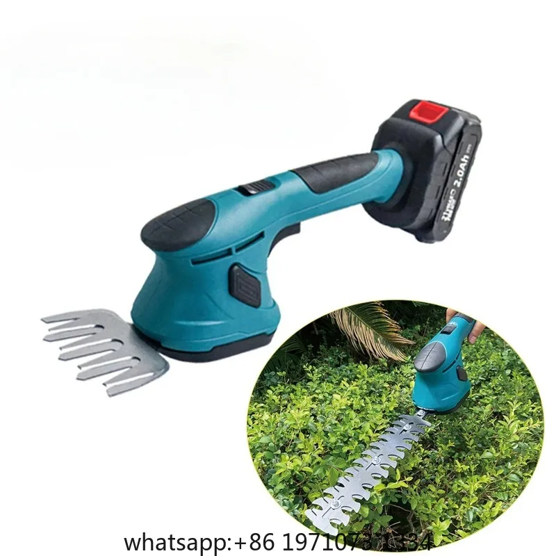 2 IN 1 Cordless Electric  Trimmer Handheld Garden Shrub Pruning Mower Household Weeding Tool