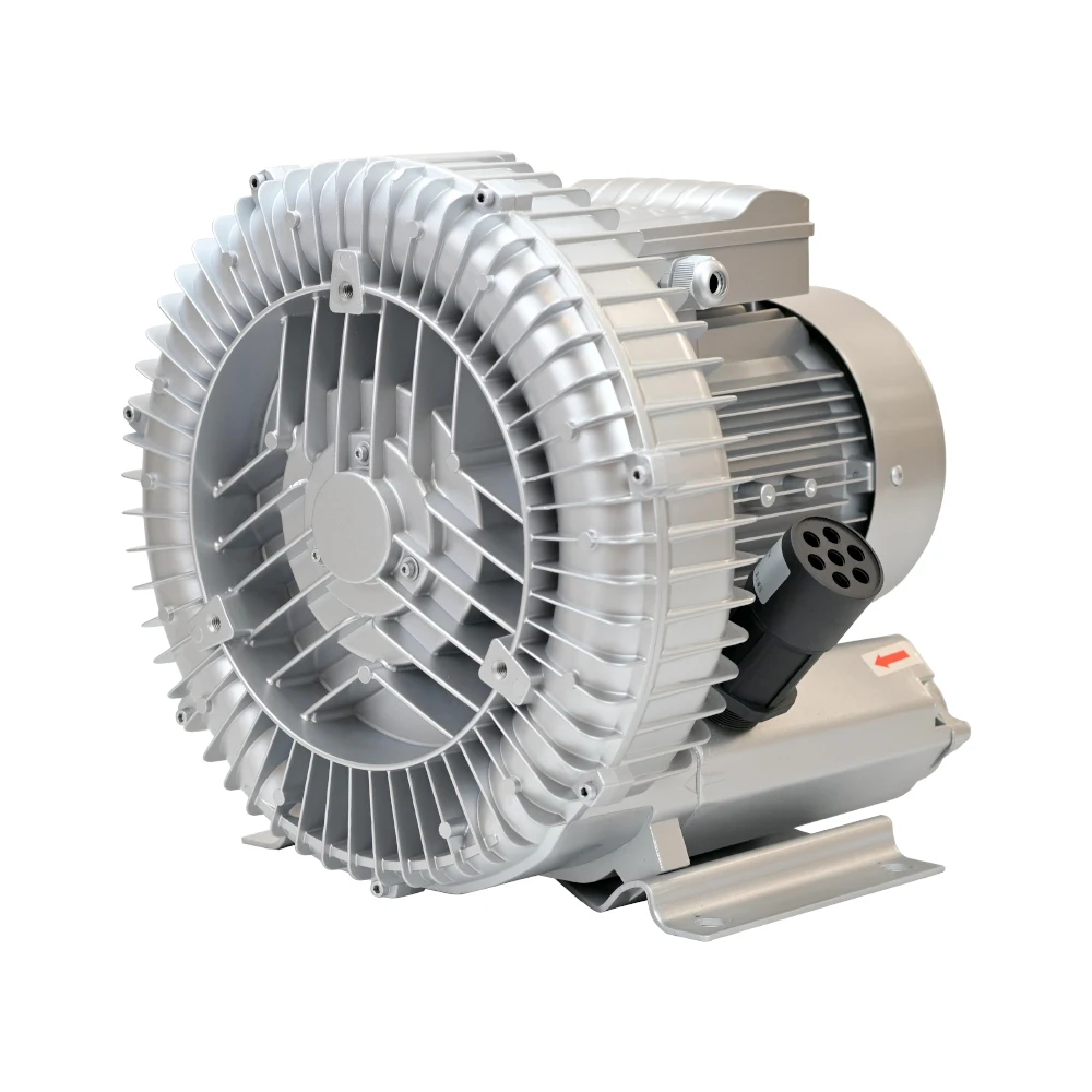 3.0KW High Pressure Industrial Side Channel Blower Vacuum Regenerative Blower For Wastewater Treatment In Textile Industry