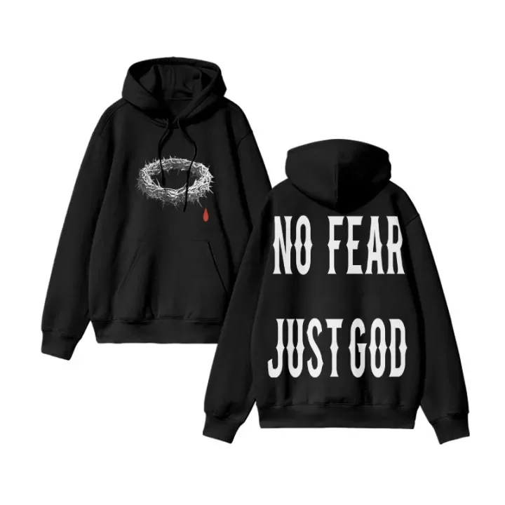

Осенне-зимняя толстовка унисекс из 100% хлопка No Fear Just God с принтом Высококачественная роскошь для мужчин и женщин Топ Y2k