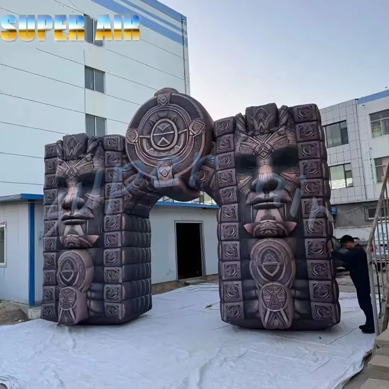 창조적인 디자인 사건 훈장을 위한 팽창식 인간 얼굴 아치의 고대 이집트 상태 모델