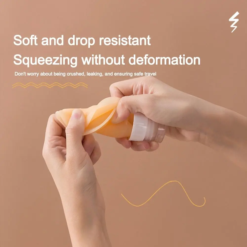 3 Pz/set Nuovo 60ML/90ML Bottiglie Riutilizzabili In Silicone Spremere Contenitore Per Lozione Riutilizzabile Shampoo In Silicone Sub-imbottigliamento Da Viaggio