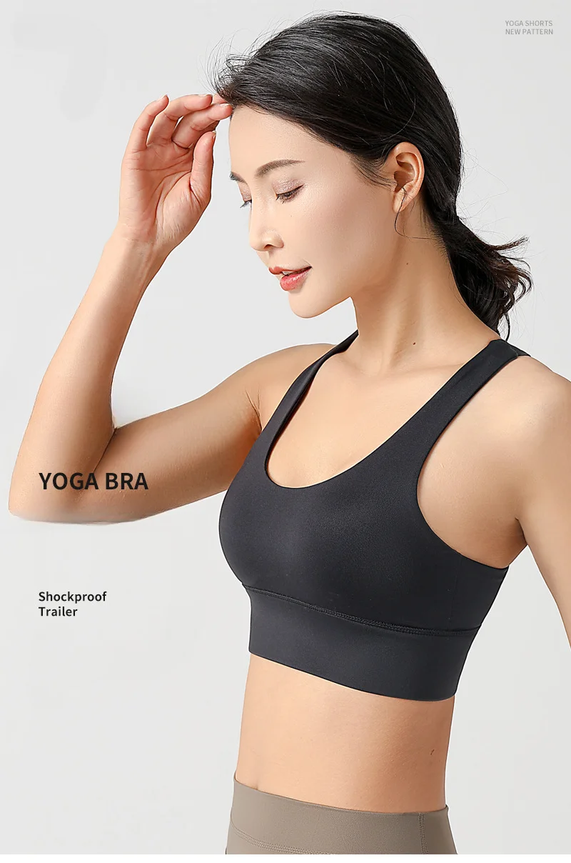 

Sports Bra Women's Running Yoga Suit Vest Shock-absorbing Gathering Shaping Fitness Beautiful Back Bras Outerwear Buckle