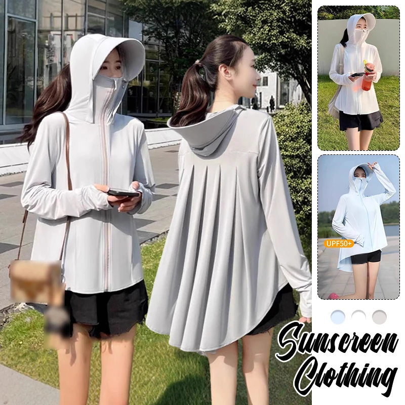 NEW All-round Sun Protection Hooded Jacket Summer Women's Outdoor Anti UV Clothes Elastic Breathable Quick Dry Skin Windbreaker