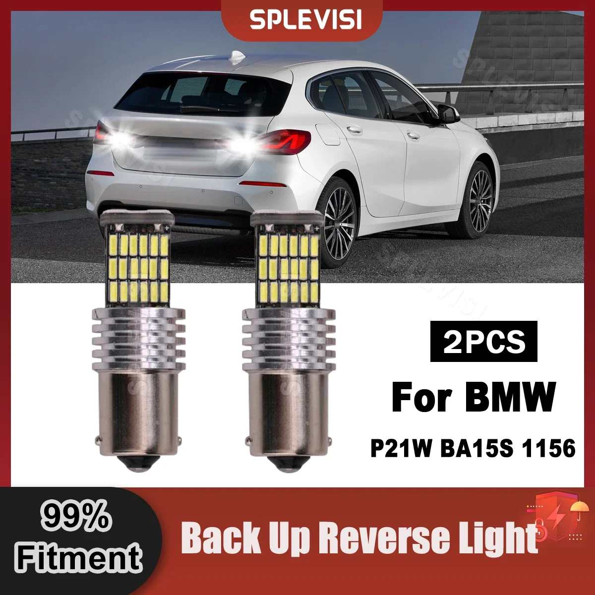 

2x LED Back Up Reverse Light P21W BA15S 1156 Canbus Backup Lamp 6000K 12V For BMW 1 2 Series E87 F20 F21 F45 F23 F22 F87 F46