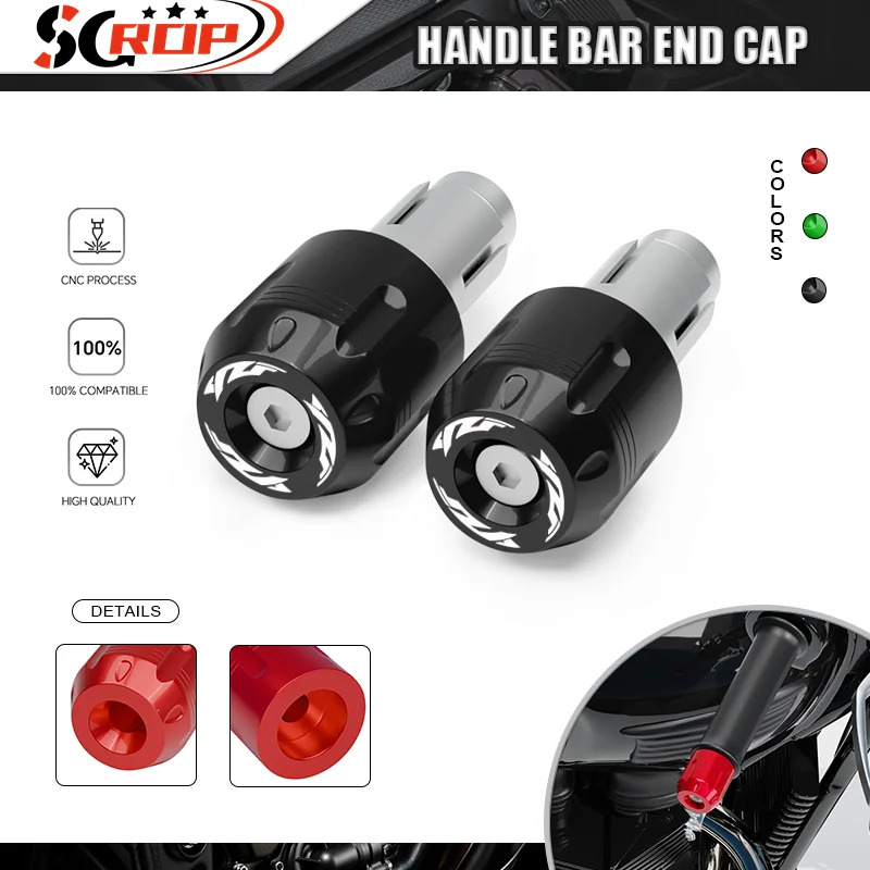 

New Counterweight Handle Bar Sliders End Plugs Cap For YZF R1 R3 R6 R7 R15 R25 7/8" 22mm Motorcycle Universal Handlebar Grips